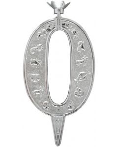 Silver Zodiac Number Candle holder NO.0